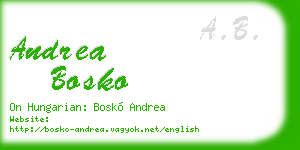 andrea bosko business card